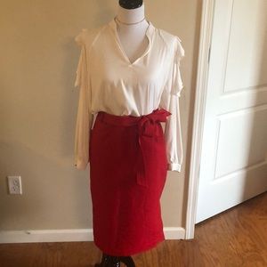 NWT Banana Republic Tie Waist Pencil Skirt